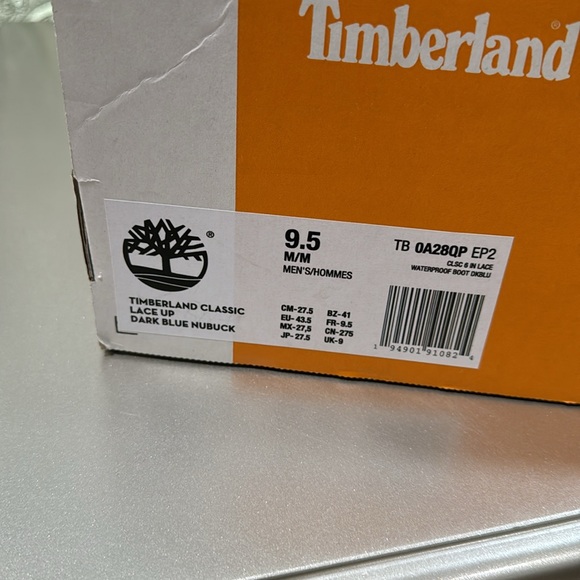 Timberland Classic Boot - Men's Size 9.5 Color Dark Blue Nubuck - Picture 6 of 6